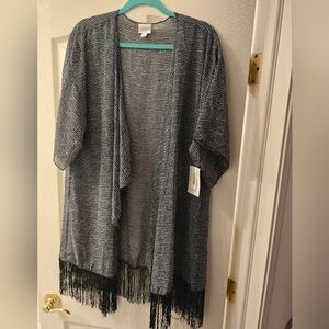 Brand new Black and White Fringe Cardigan